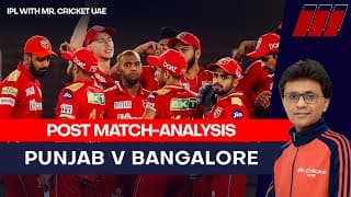 Match 26 - Punjab v Bangalore, Post-match analysis